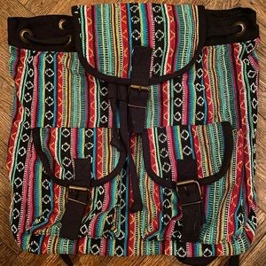 Multicolored Aztec Backpack